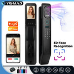 YRHAND V8 Tuya Wifi 3D Face Smart Door Lock Security Camera Intelligent Fingerprint Password Biometric Electronic Key Unlock