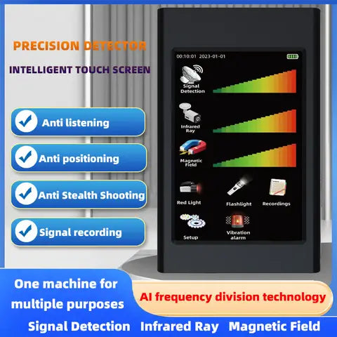 Laser Infrared Detector RF Signal GPS Tracker Mini Bug Finder Anti Spy Detector Wiretapping Wireless Cam Bug Gadget Profession