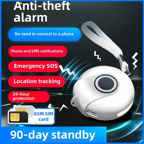 Smart Outdoor Safe Gear Women's Self-Defense Weapon Alarm Girl's Anti-Grafting Tool Lifesaving Equipment Call for Help