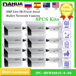 8PCS Kits Original Dahua 4K 8MP IPC-HFW2831S-S-S2 Surveillance IP Camera Security IR 30m P2P Bullet Starlight Camera