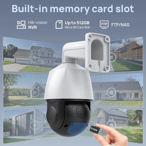 Hikvision Compatible 8MP PTZ 40X zoom PoE Camera 100m IR Human Auto Track Smart Detection Two-Way Audio IP66 Plug&Play HIK NVR