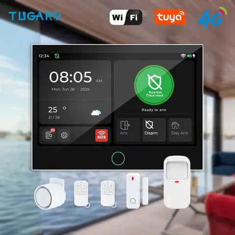 FC-7668Pro 4G GSM Wired Alarm TCP IP Industrial Alarm Systems Support 16 Wired Zone And 32 wireless Zone Control By WebIE Alarm
