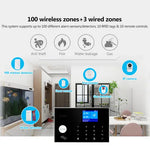 KERUI 4G/WiFi Home Alarm System with 3 Wired Zones Wireless Alarm System for Home/Office/Garage Burglar Security Protection G34