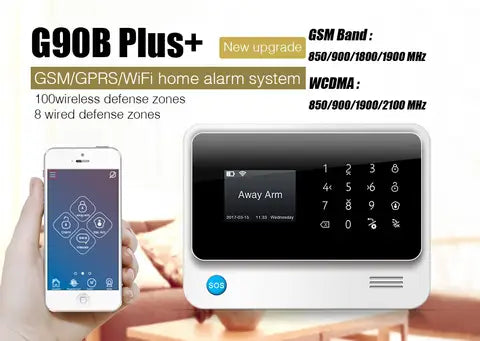 G90B GSM/GPRS /WIFI Home Security Burglar Alarm System APP Remote Control Alarm Sensor